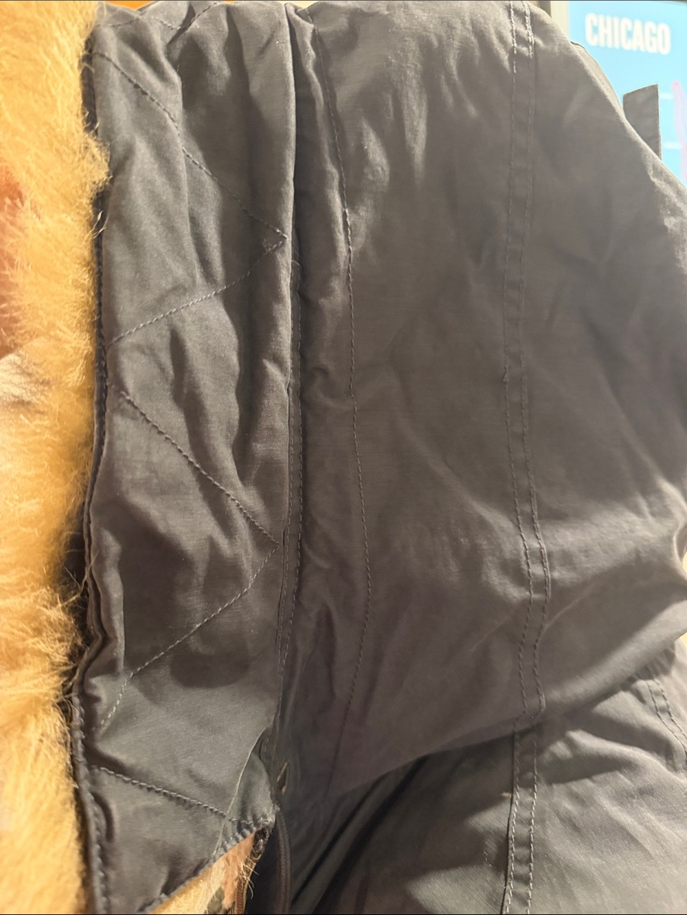 J. Crew Men's Military-Style Parka in Charcoal with Faux-Fur Trim - Picture 12 of 15